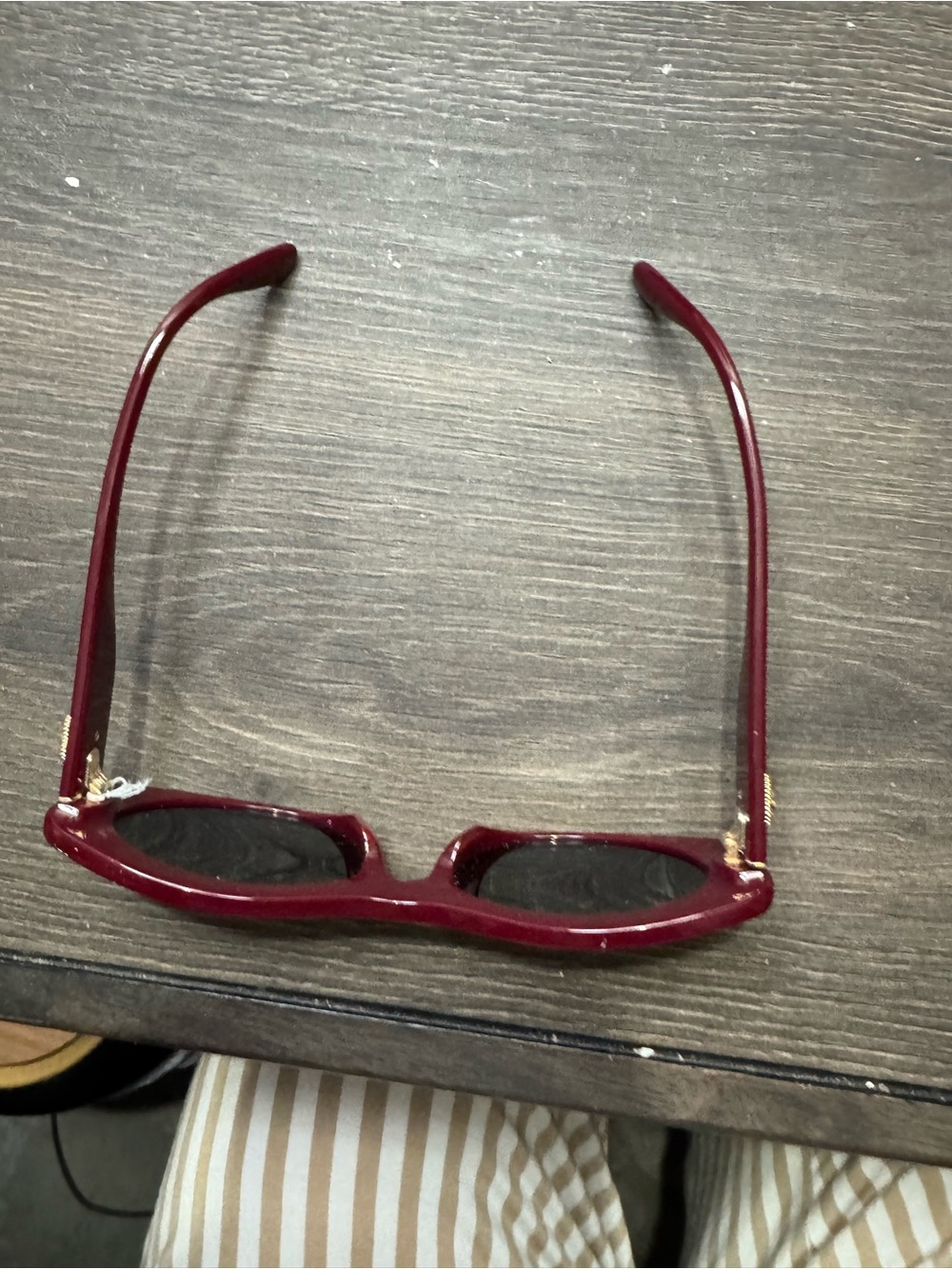 Dolce & Gabbana Women's Deep Red Oval Sunglasses - Picture 6 of 7